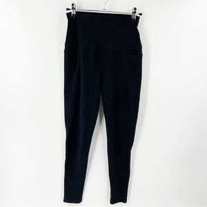 BEYOND YOGA Spacedye Out Of Pocket High Waisted Capri Legging BLACK SIZE MEDIUM
